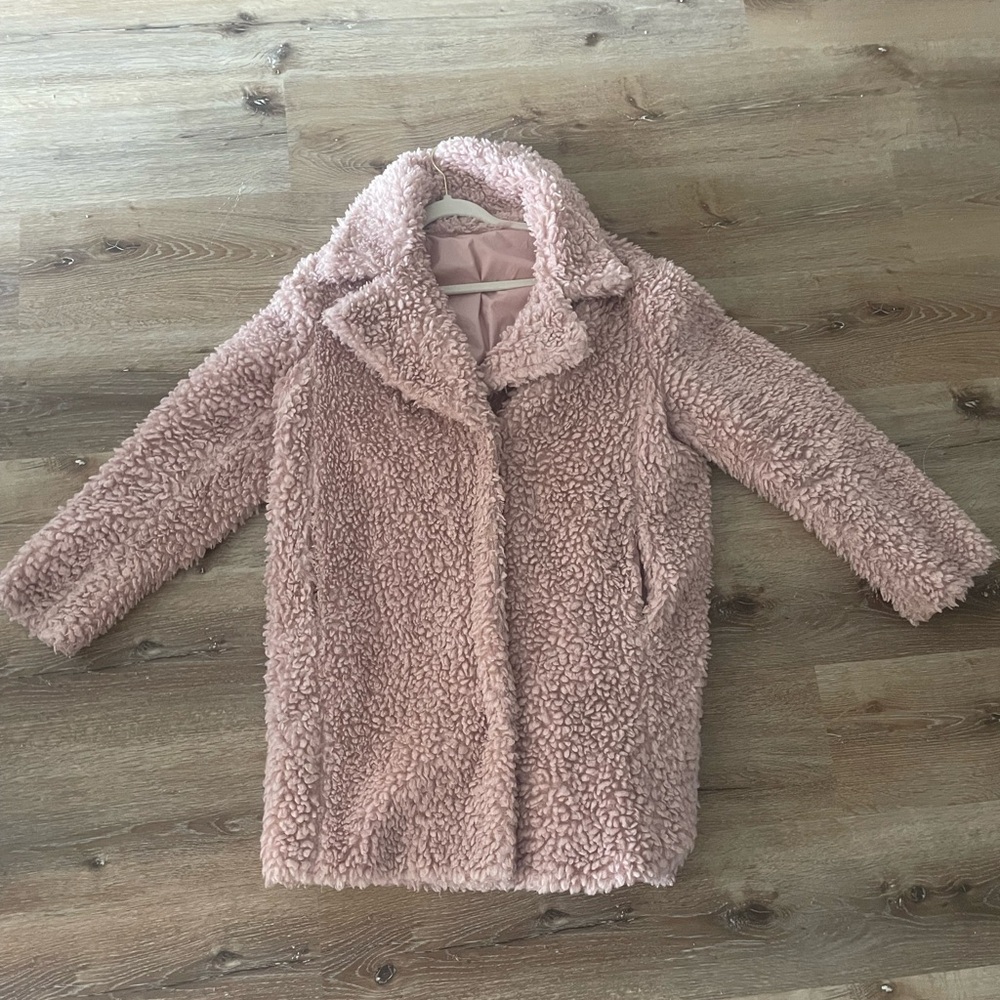 Cozy Pink Sherpa Coat